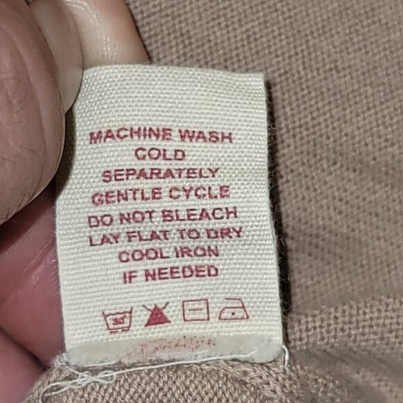 576. Chelser & Violet Long Sleeve Top Tan Sz L - Picture 9 of 9